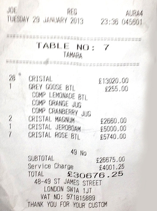 Illustration for article titled F1 Chief's Party Animal Daughter Spent More On Booze Than Many People Make In A Year